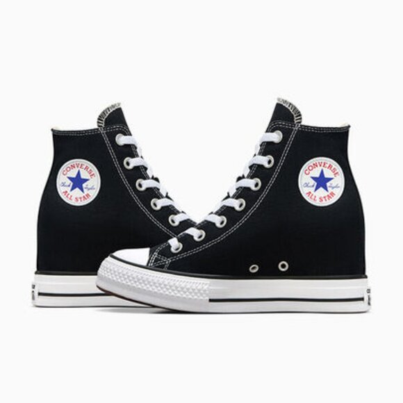 Converse Black Wedge Sneakers - Picture 1 of 3